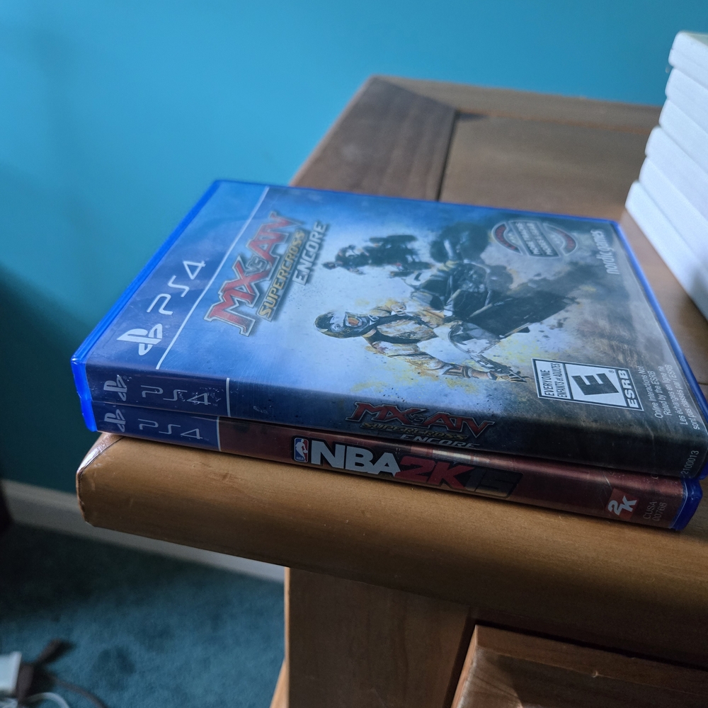 Sony PS4 Video Games - Blue and Red Cases
